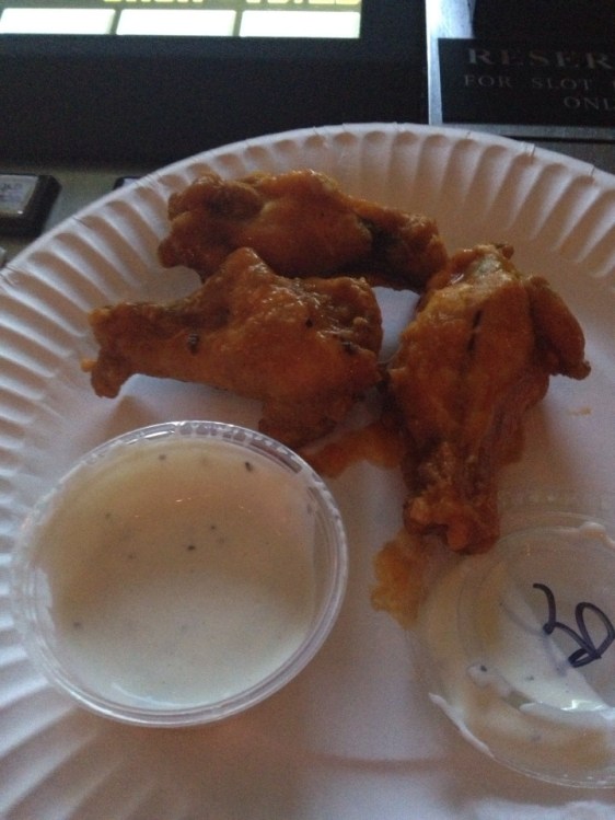 Buffalo wings at Naked City Pizza Shop