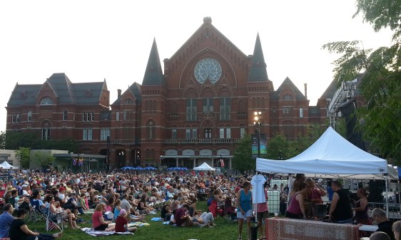 Over the Rhine performs at Washington Park across from Music Hall in Over-the-Rhine